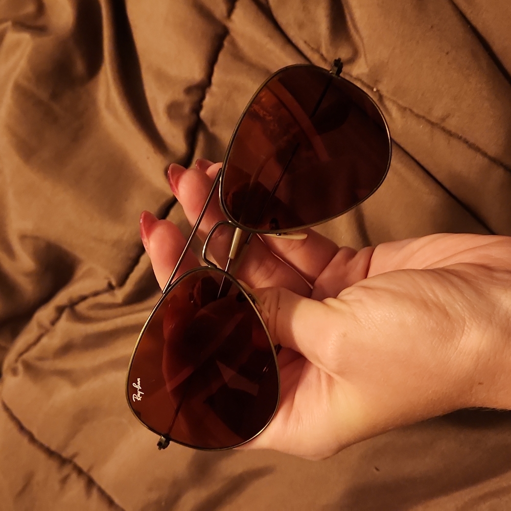 Ray-Bank Pink Tinted Aviator Glasses